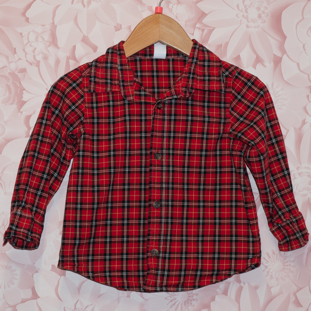 Red/Black Cotton Shirt Size 2T