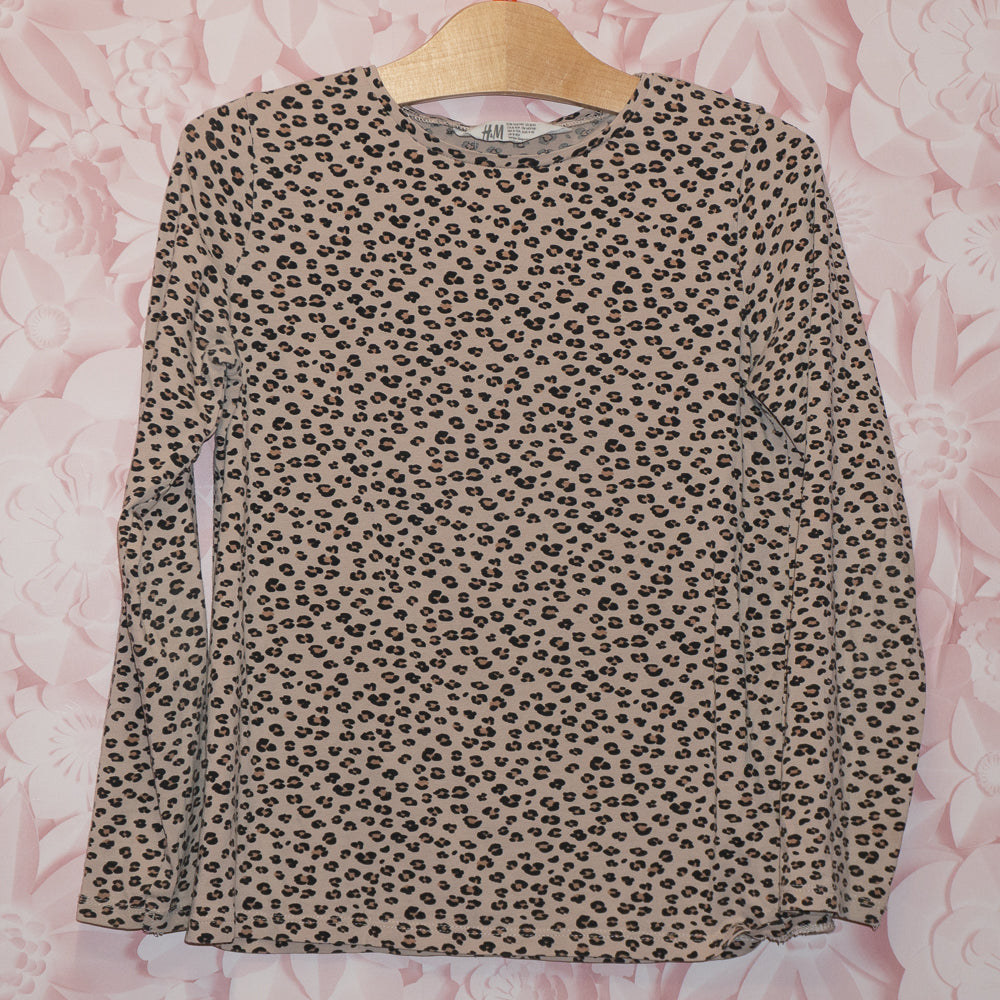 Leopard Print Longsleeve Tee Size 8/10