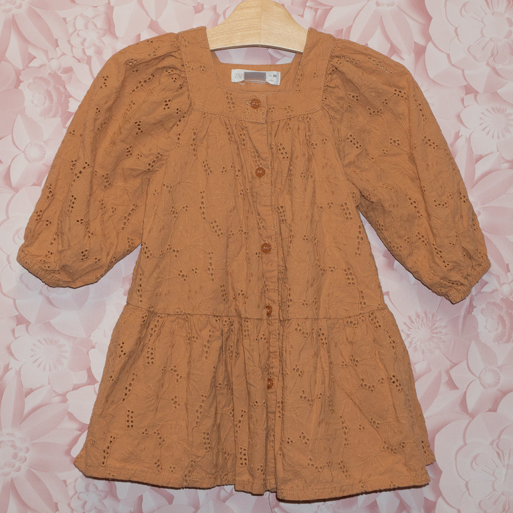 Ochre Eyelet Dress Size 2-2