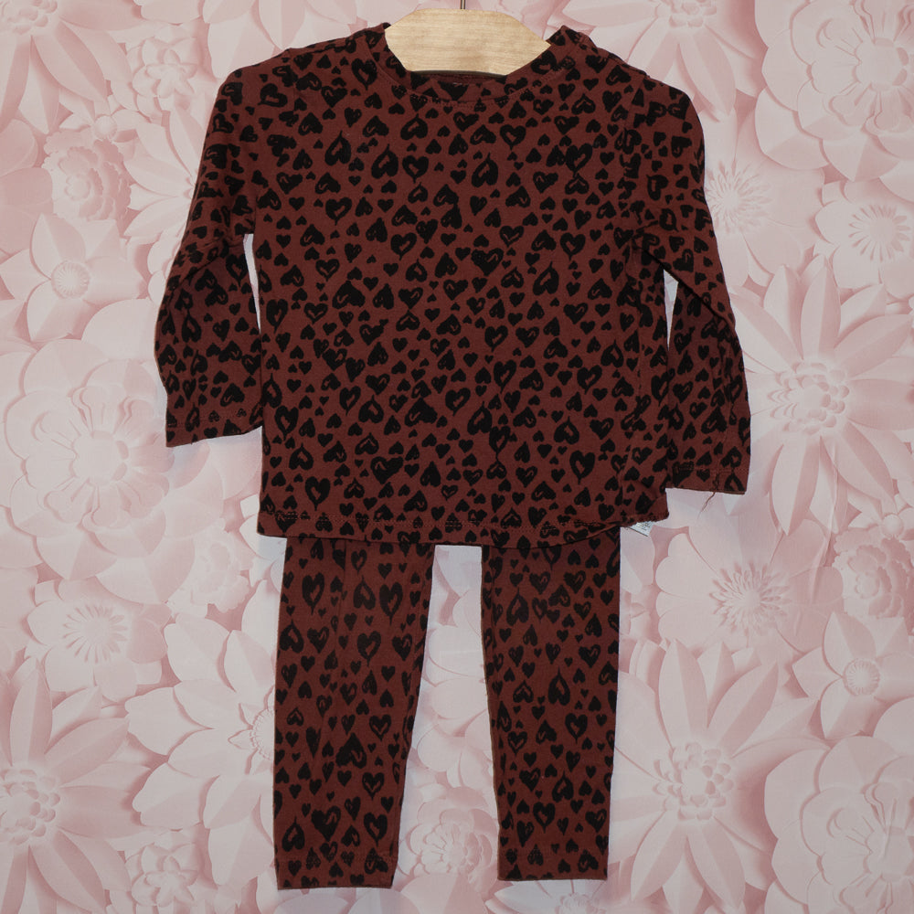 Heart Print Set Size 2T