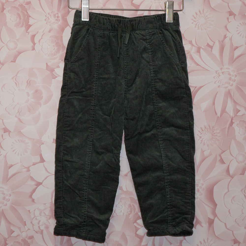 Green Lined Corduroy Pants Size 2-3