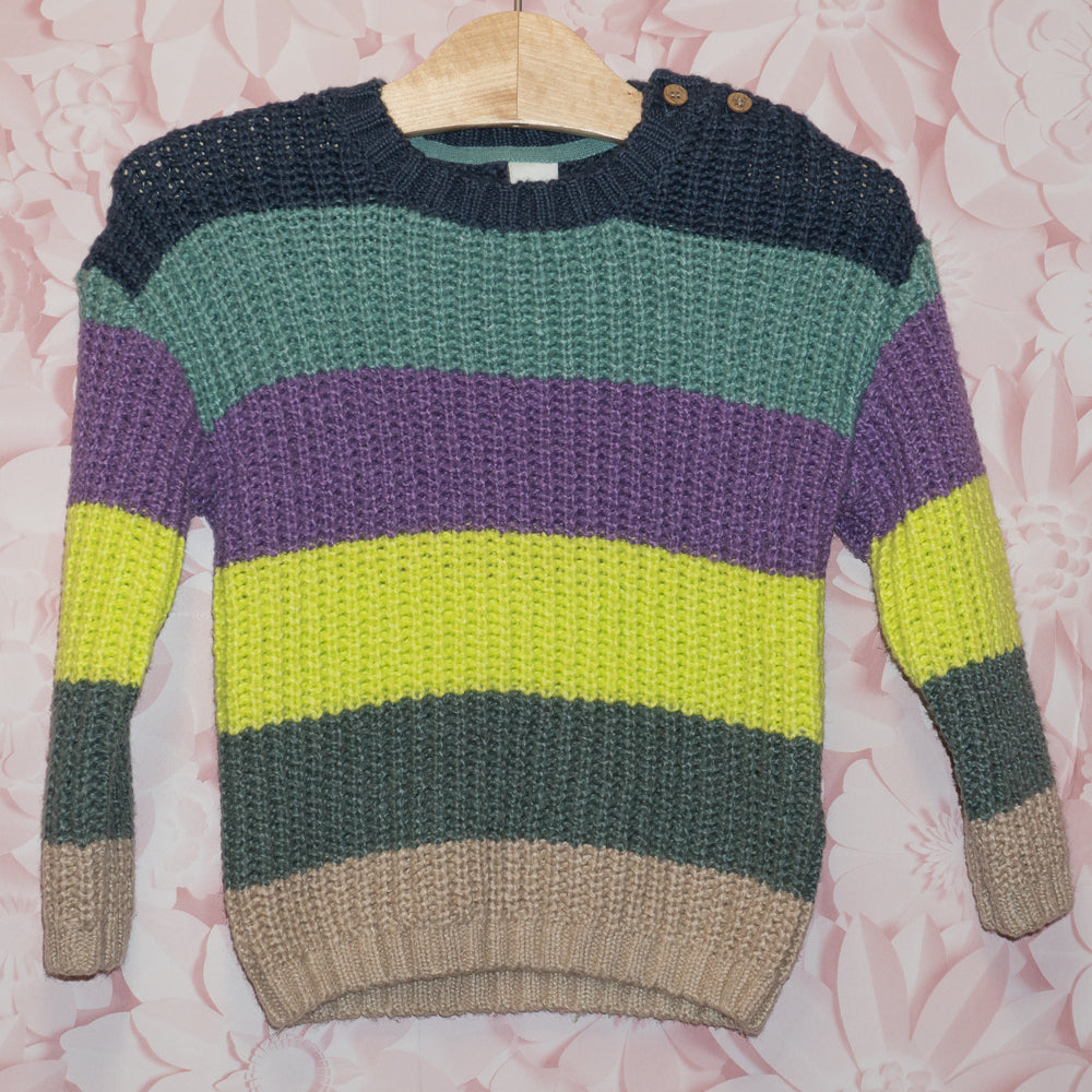 Big Stripe Knit Sweater Size 2T