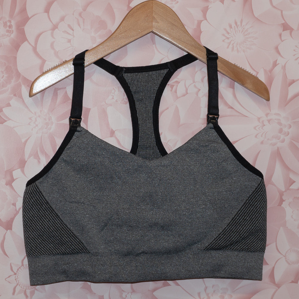 Heather Gray Nursing Sports Bra Size M