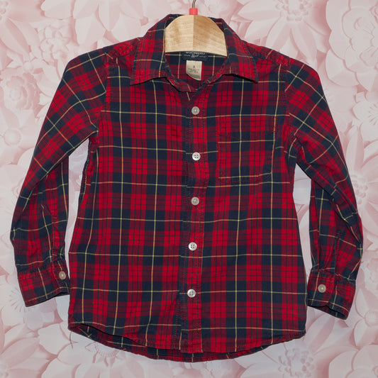 Red Plaid Shirt Size 5