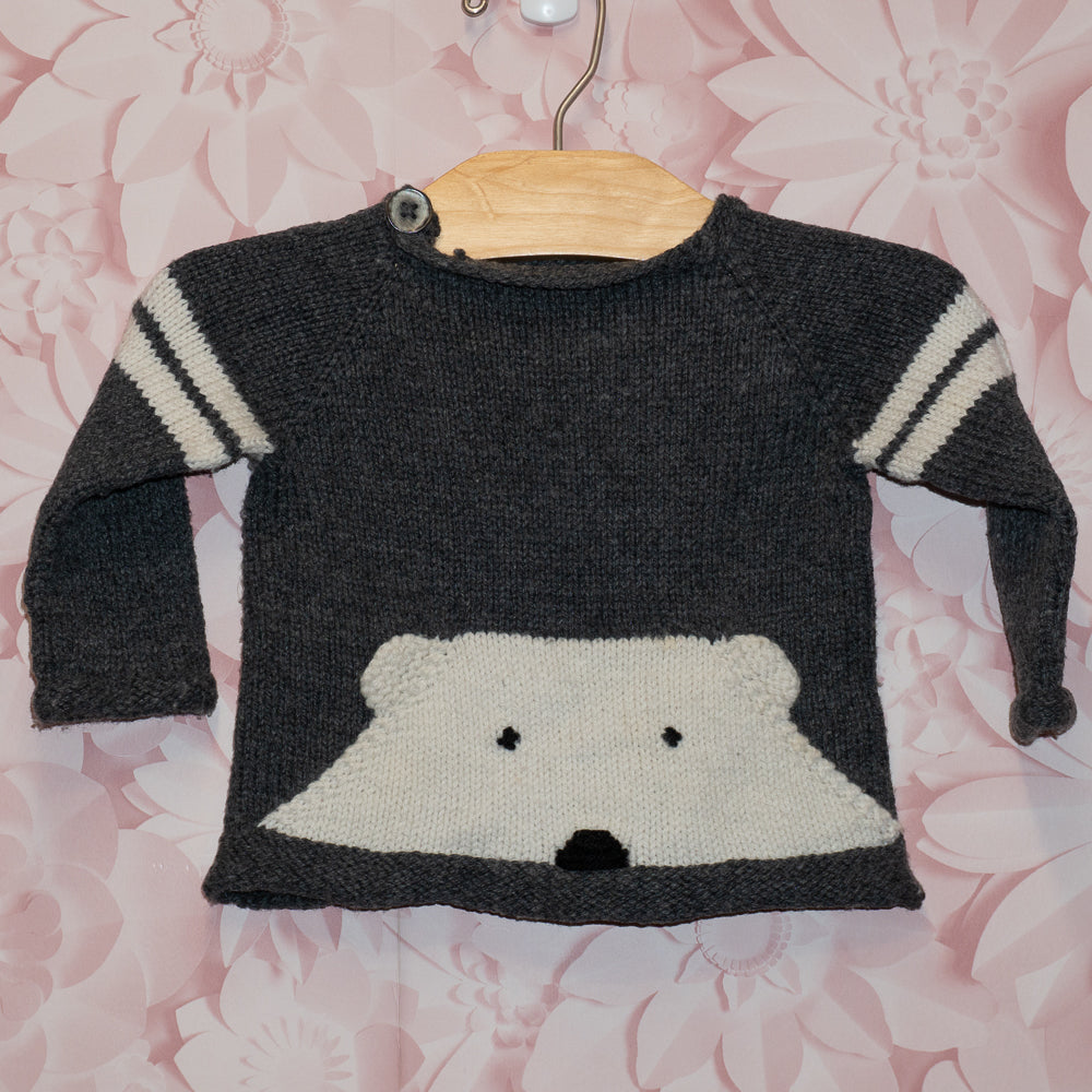 Peekaboo Polar Bear Sweater Size 12m
