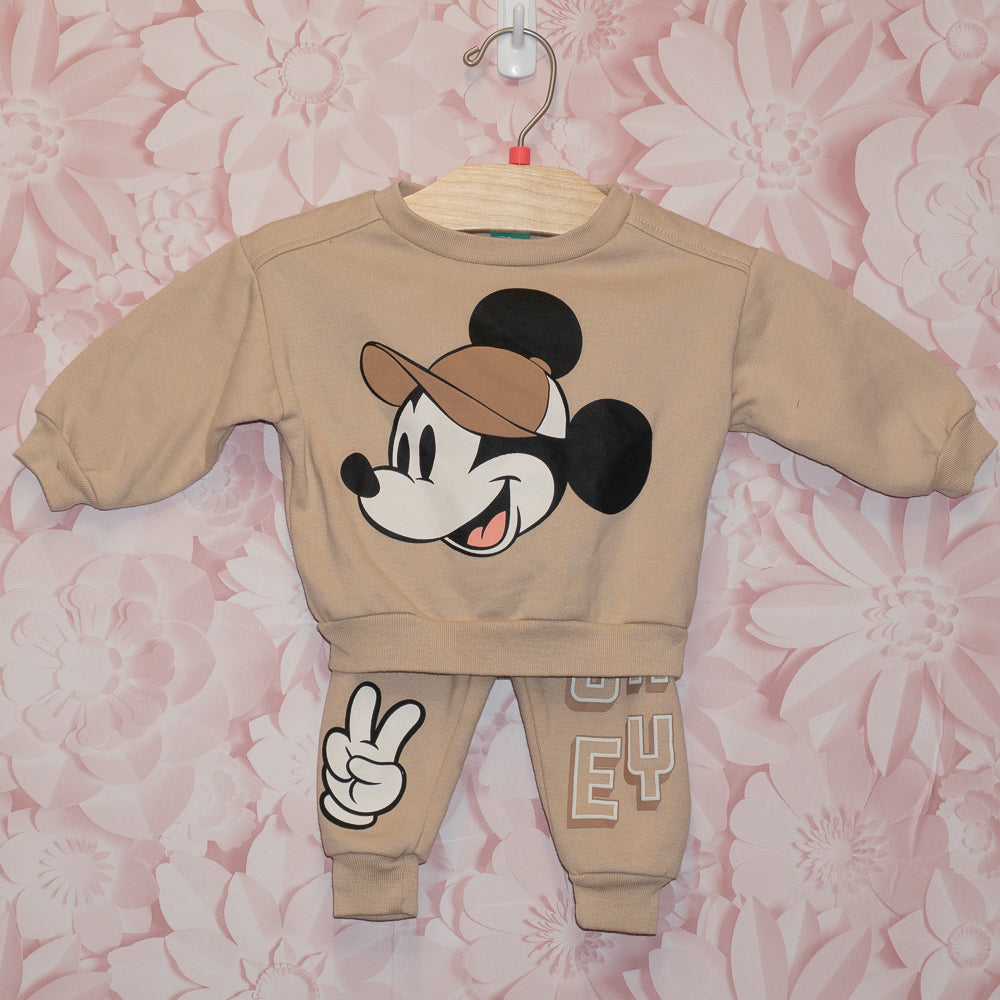 Beige Mickey Set Size 0-3m