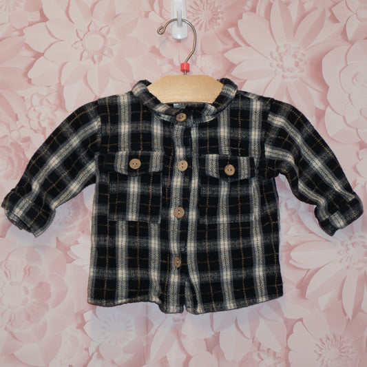 Plaid Flannel Shirt Size 6-12m