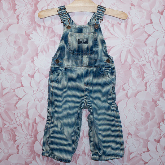 Striped Overalls Size 12m