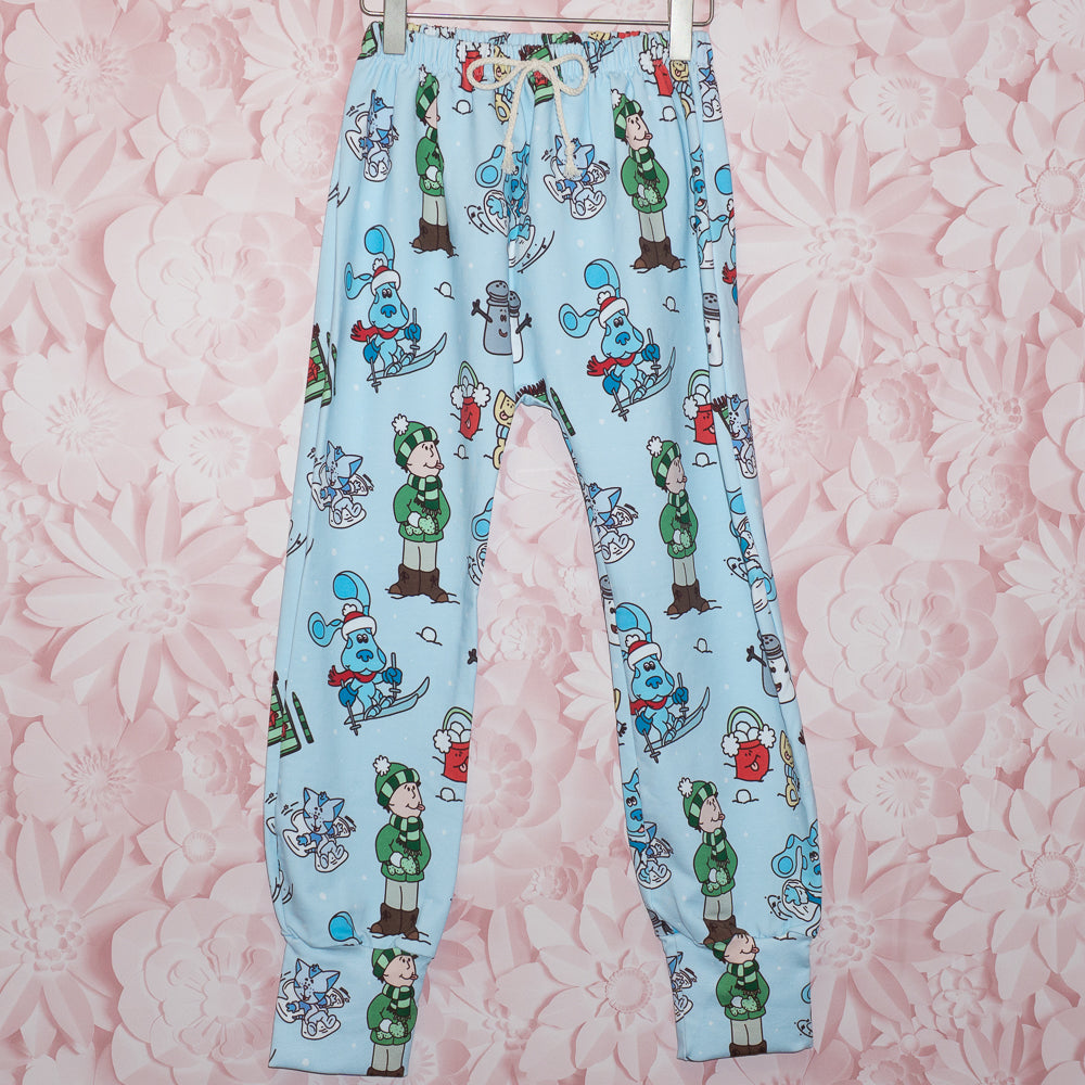 Blue Dog Snow Joggers Size 7/8