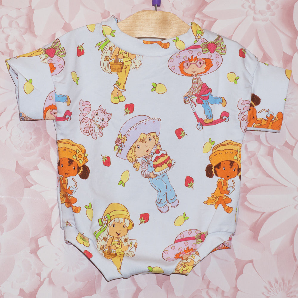 Strawberry Girls Tee Bubble Romper Size 0-3m
