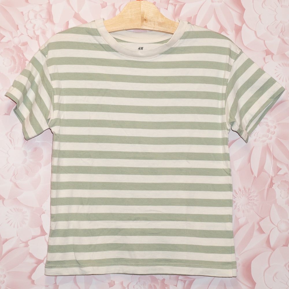 Green Stripe Tee Size 5T/6