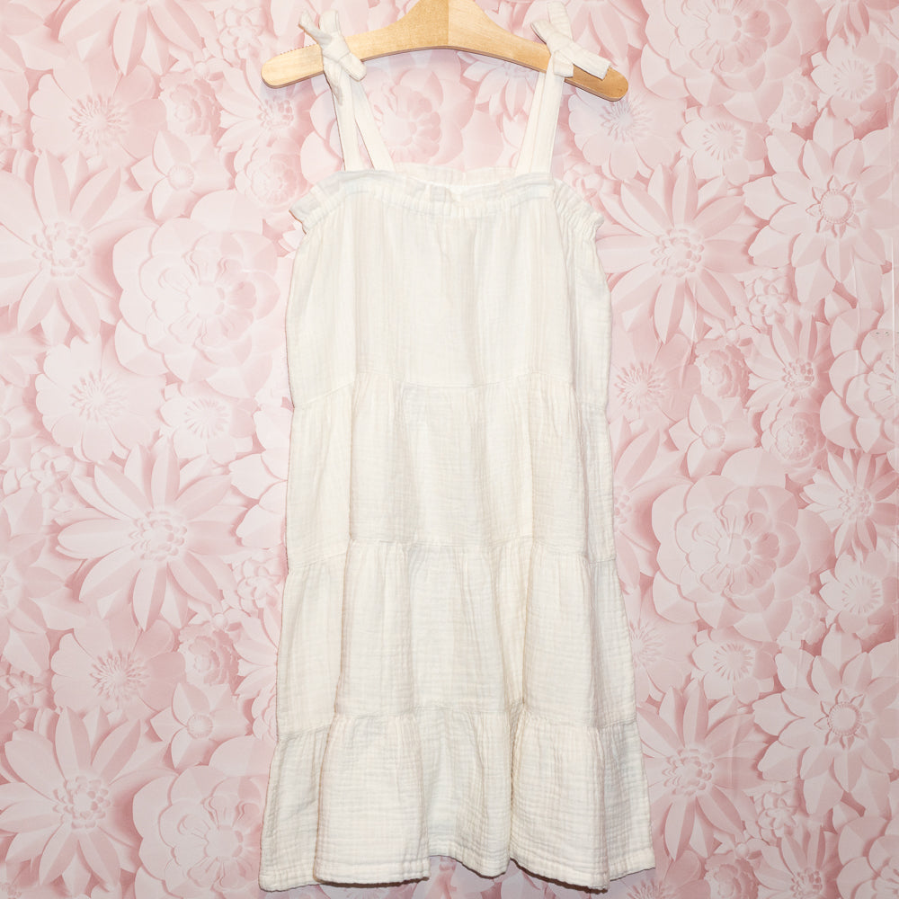 Strapless White Gauze Dress Size 7