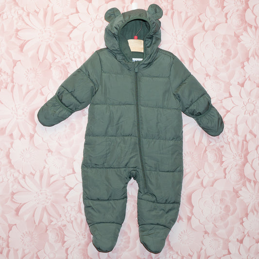 Green Snowsuit Size 3-6m