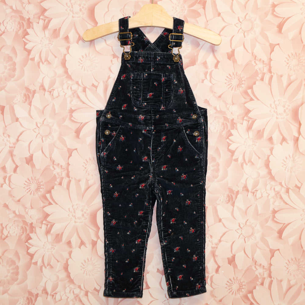 Floral Cord Overalls Size 2y