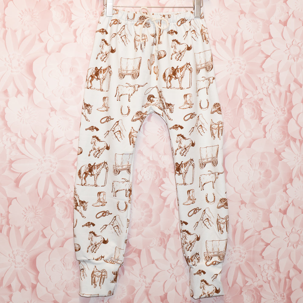 Western Theme Joggers Size 7/8