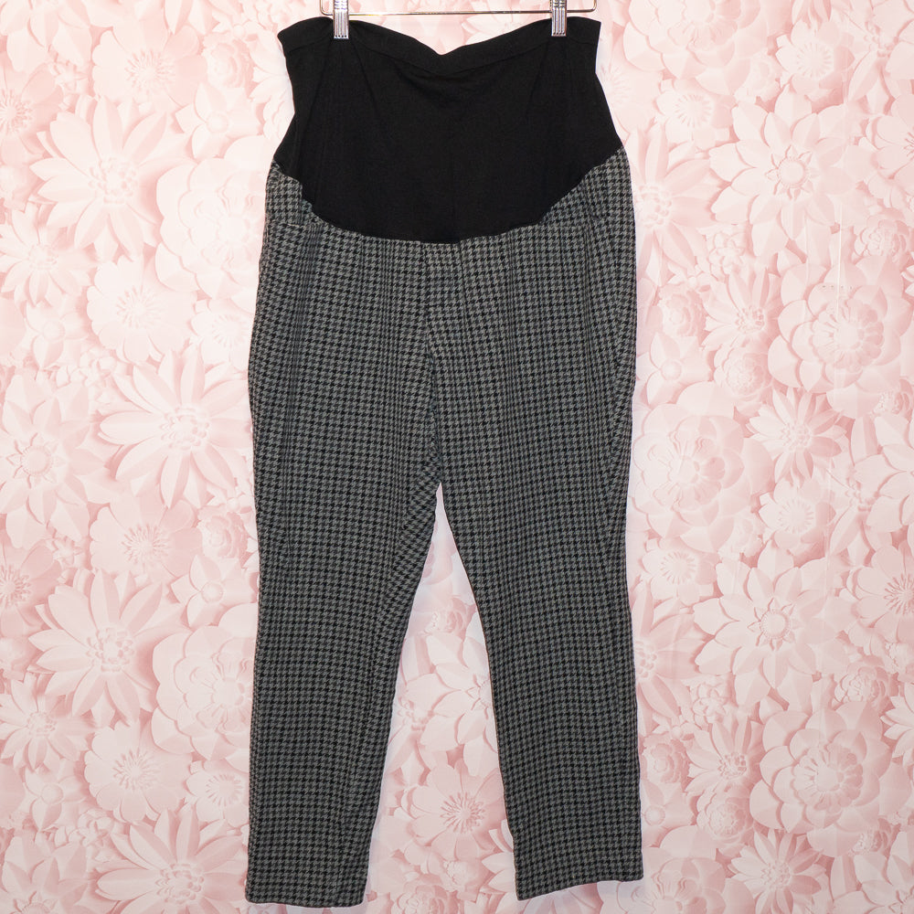 Houndstooth Maternity Pixie Pants Size 16