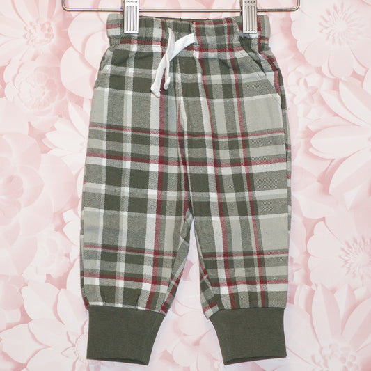 NWT Green Plaid Pants Size 0-3m