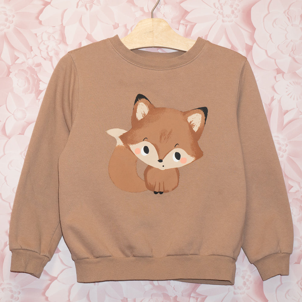 Cute Fox Crewneck Size 6-8Y