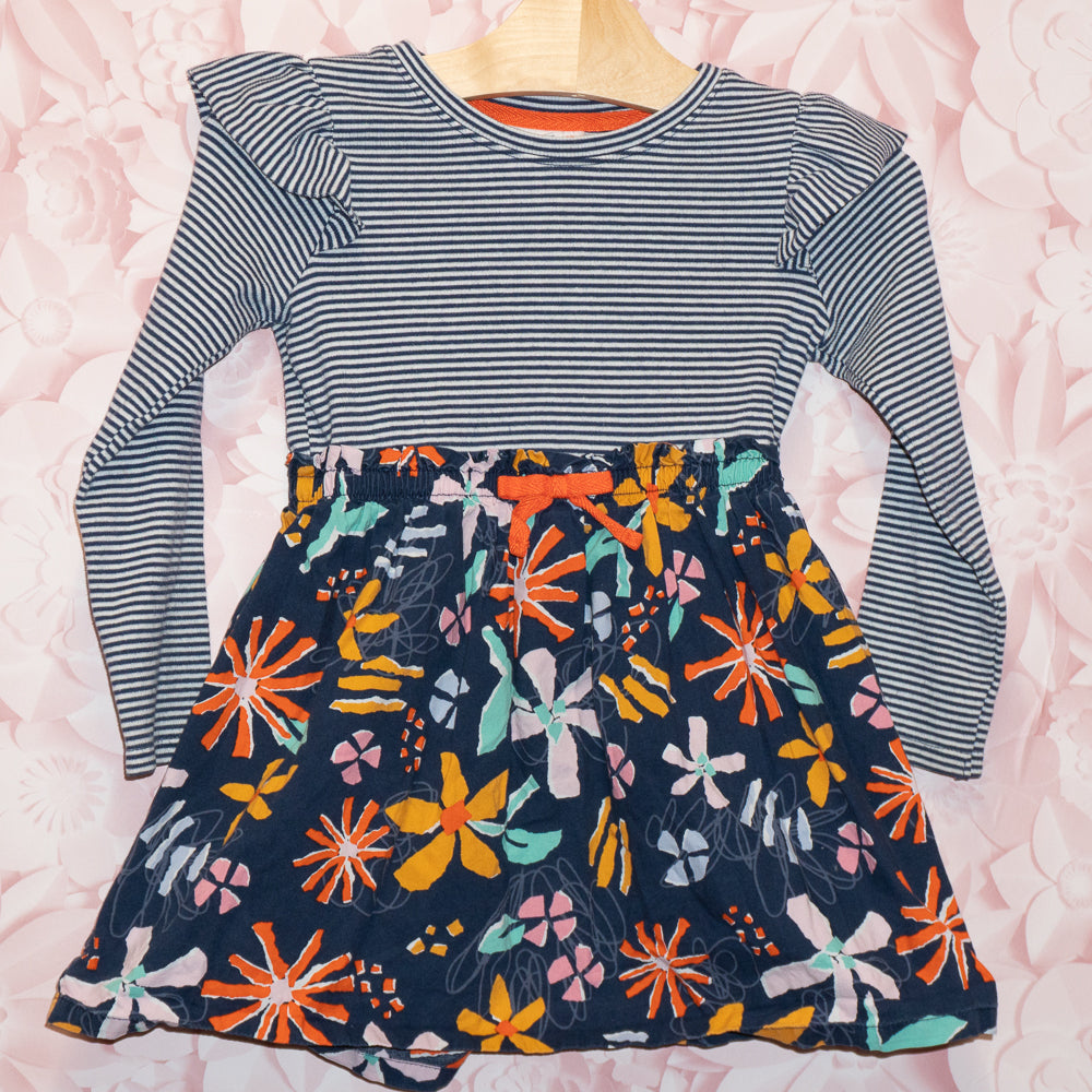 Striped & Print Dress Size 4T