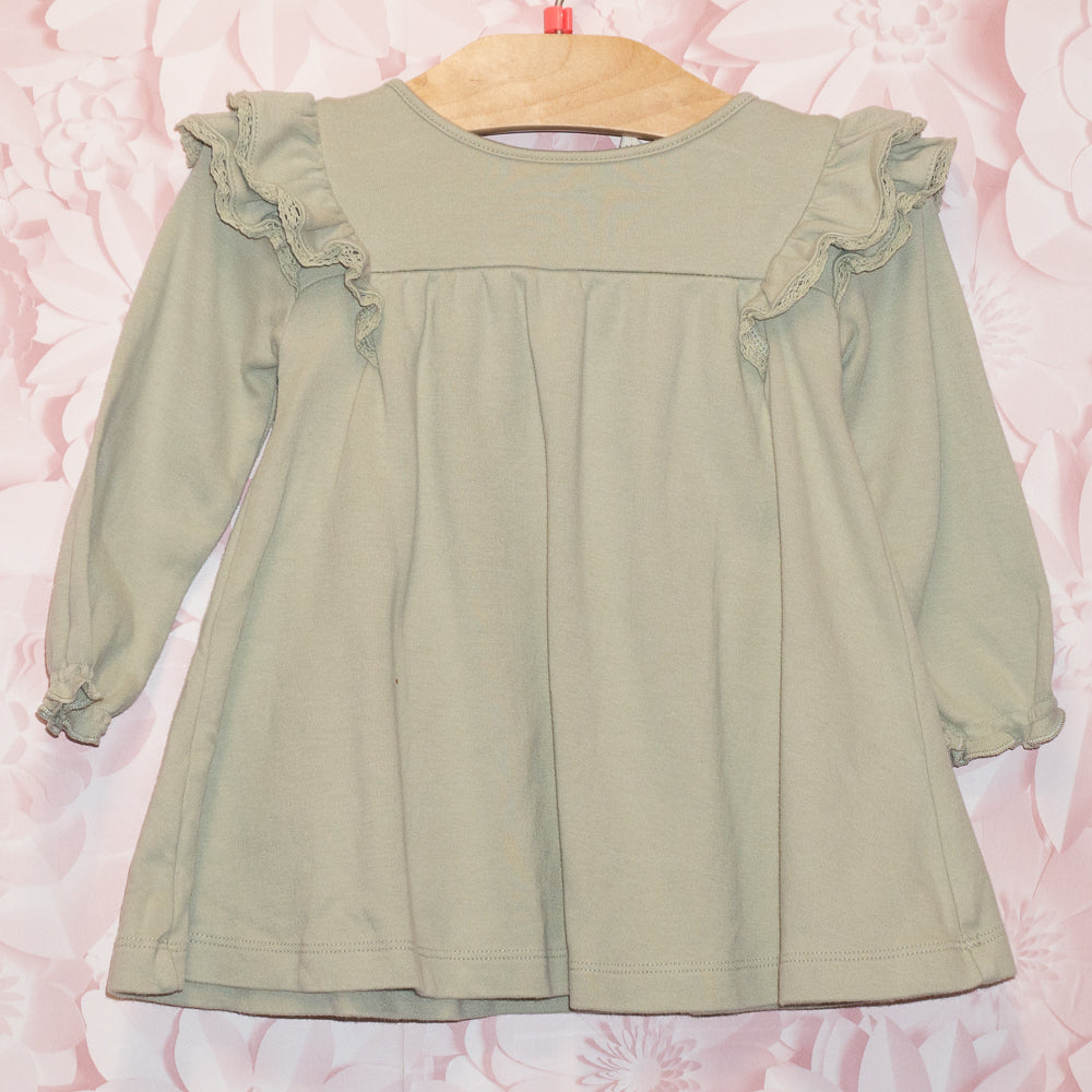 Green Ruffled Dress Size 18-24m