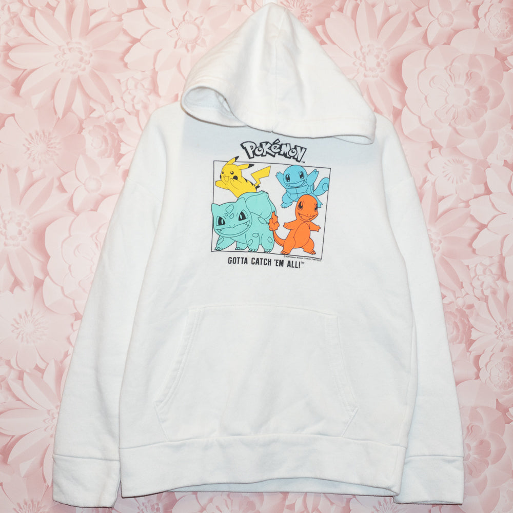 White Pokemon Hoodie Size 10-12