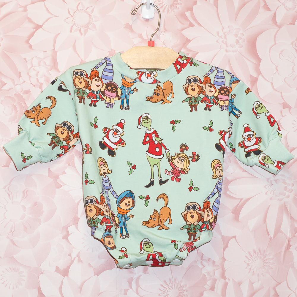 Grinch Bubble Romper Size 3-6m