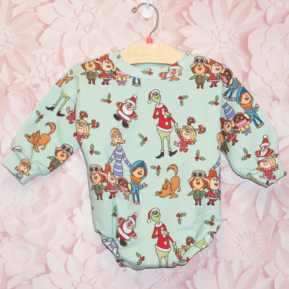Grinch Bubble Romper Size 9-12m