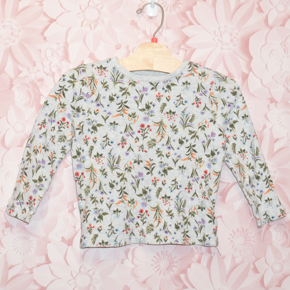 Floral Waffle Lonsleeve Size 5T