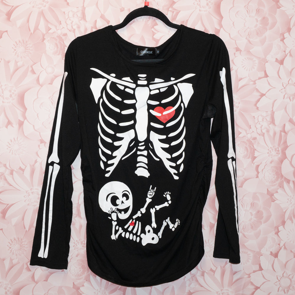 Maternity Skeleton Tee Size M