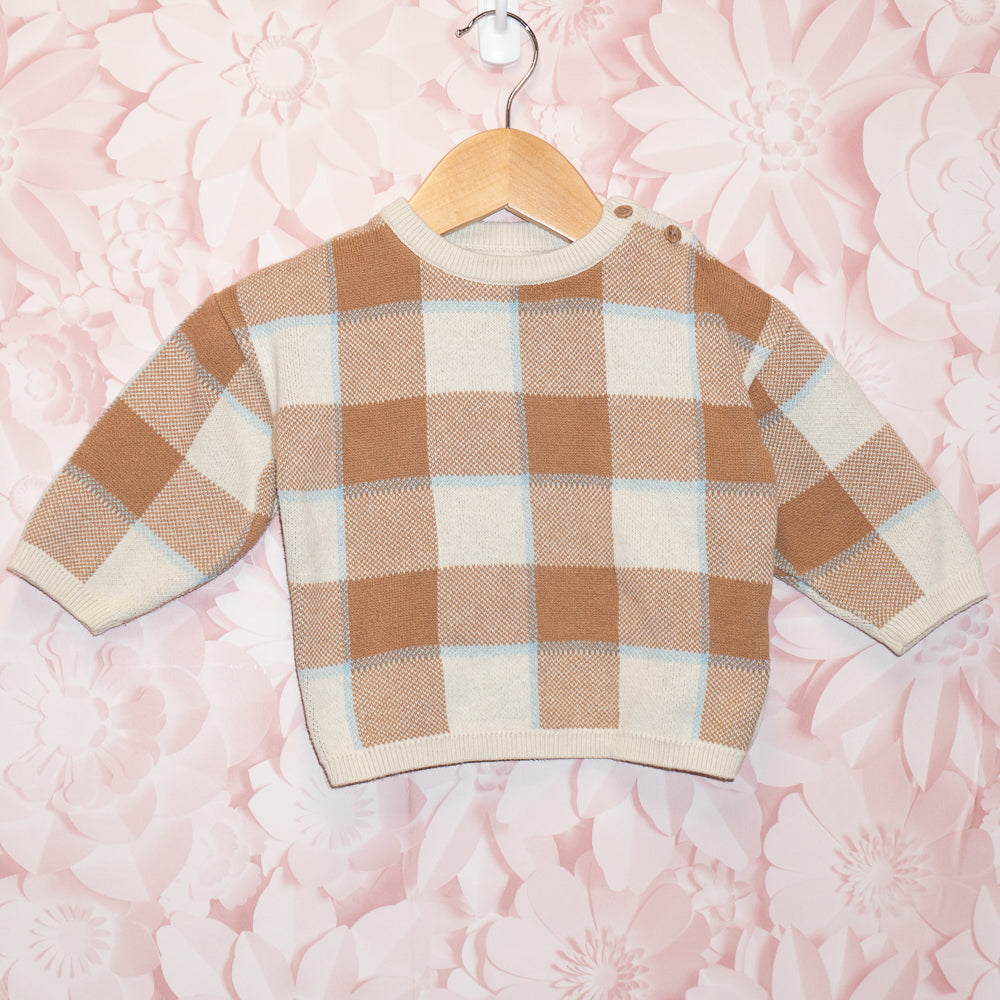 Checkered Sweater Size 6m