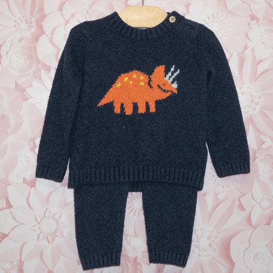 Knit Dino Set Size 6-12m