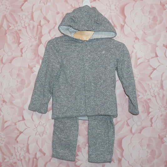 Reversible Stripe/Heather Set Size 18-24m