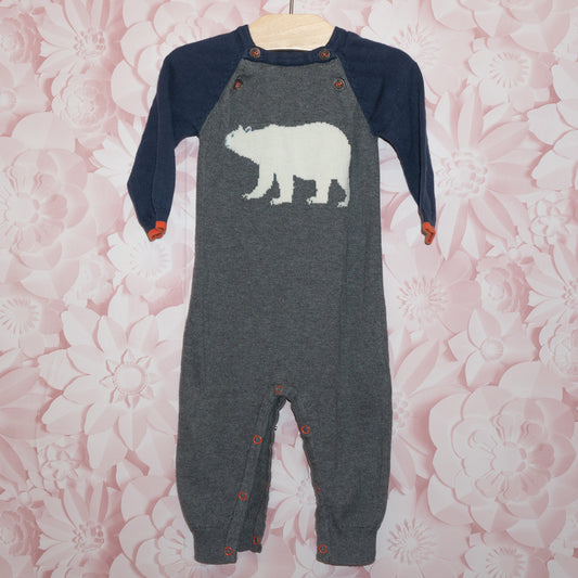 Polar Bear Knit Romper Size 3-6m