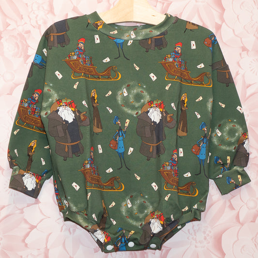 Christmas Santa Klaus Bubble Romper Size 3T