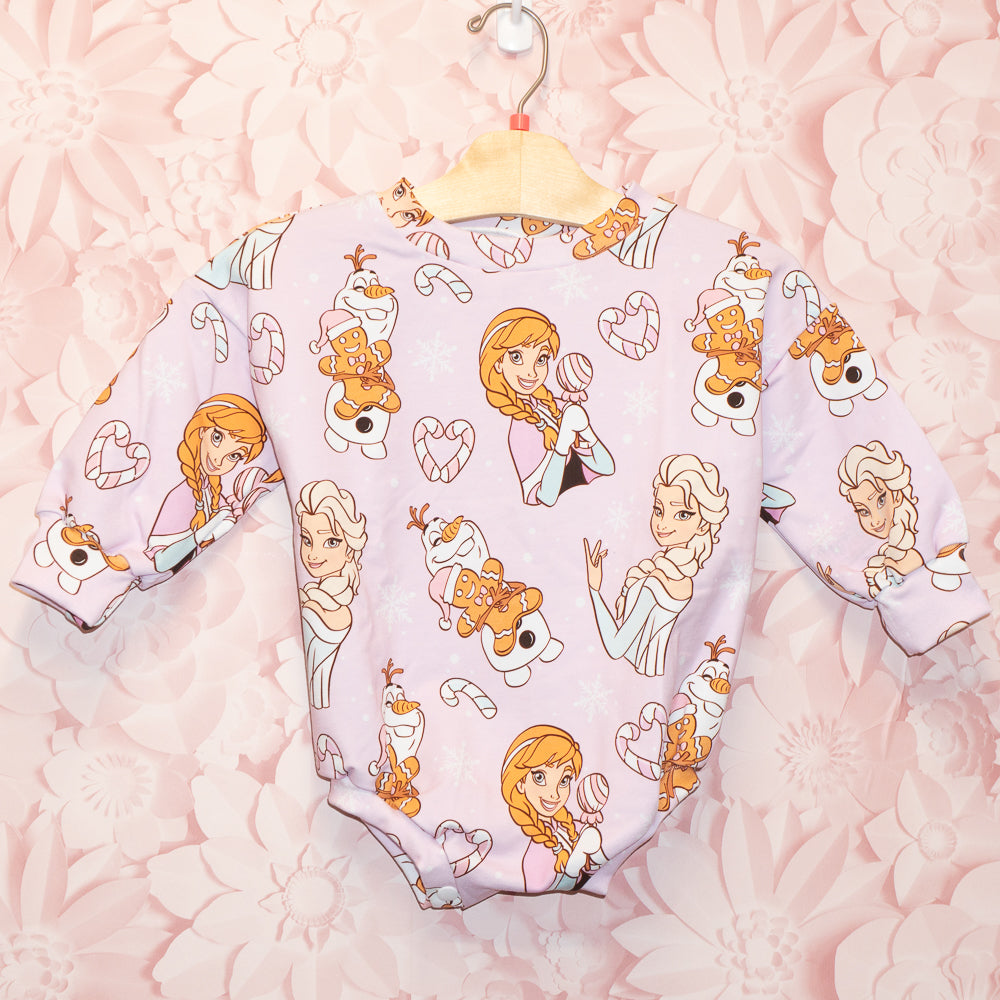 Snow Queen Tee Bubble Romper Size 12-18m