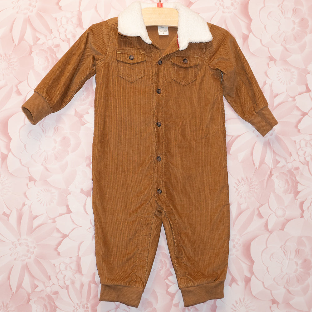 Fleece-Lined Corduroy Romper Size 12m