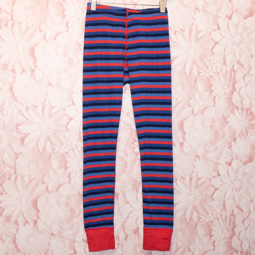 Red/Blue Striped Merino Base Layer Size 11/12