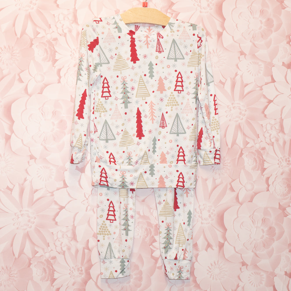 Christmas Tree Bamboo Pajamas Size 3T