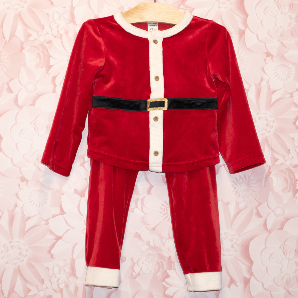 Velour Santa Set Size 24m