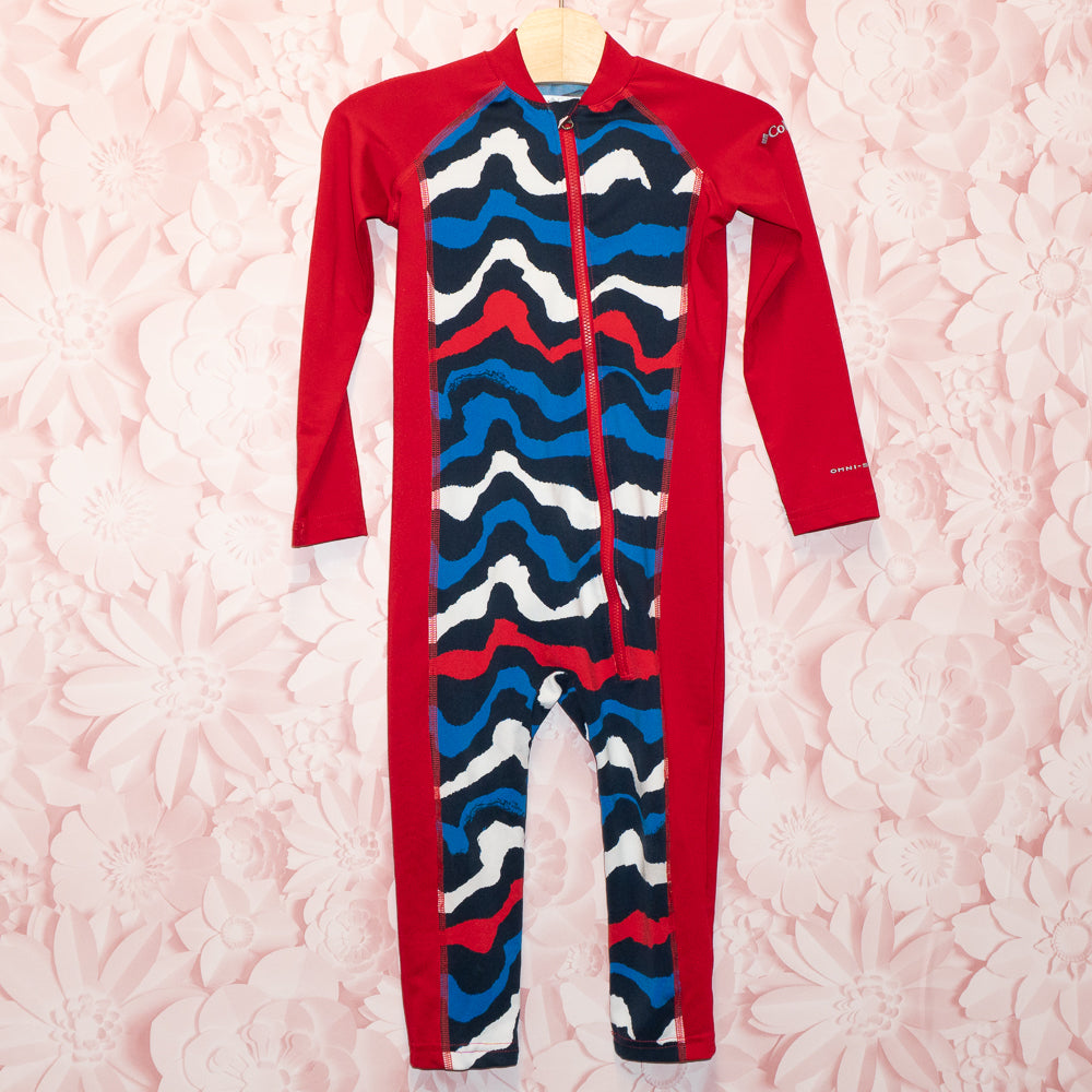 Red Full Coverage Swimsuit Size 4T