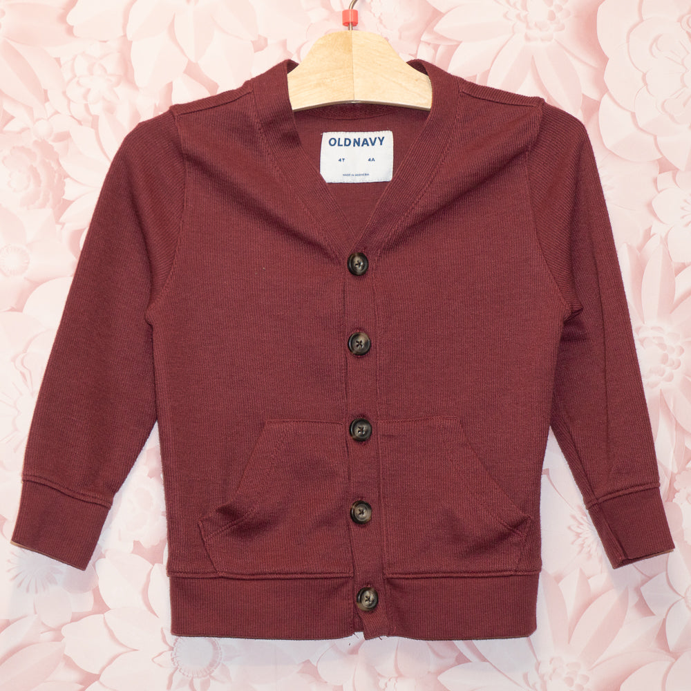 Burgundy Cardigan Size 4T