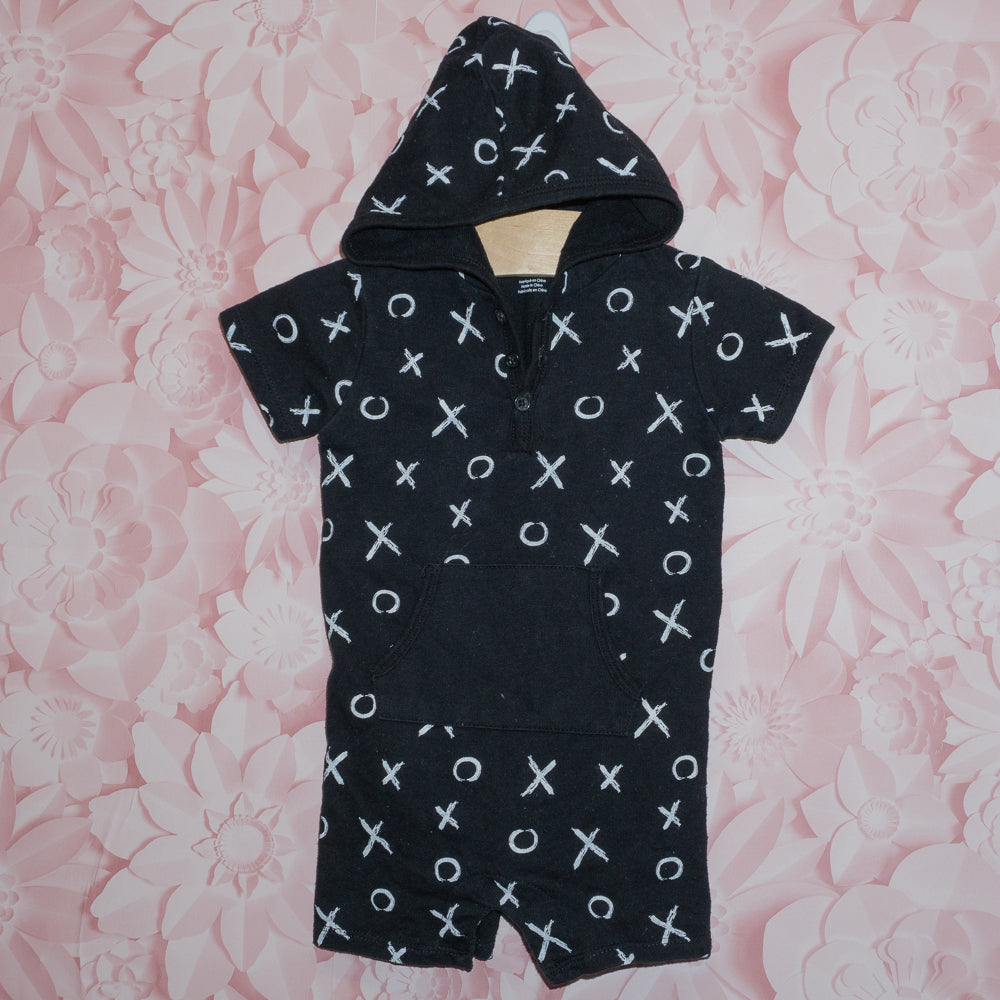 XO Hooded Shortie Romper Size 18m