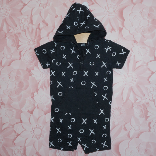 XO Hooded Shortie Romper Size 18m