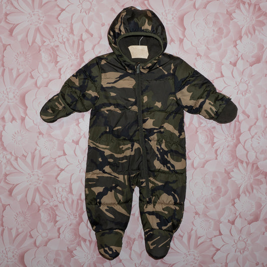 Camo Snowsuit Size 3-6m