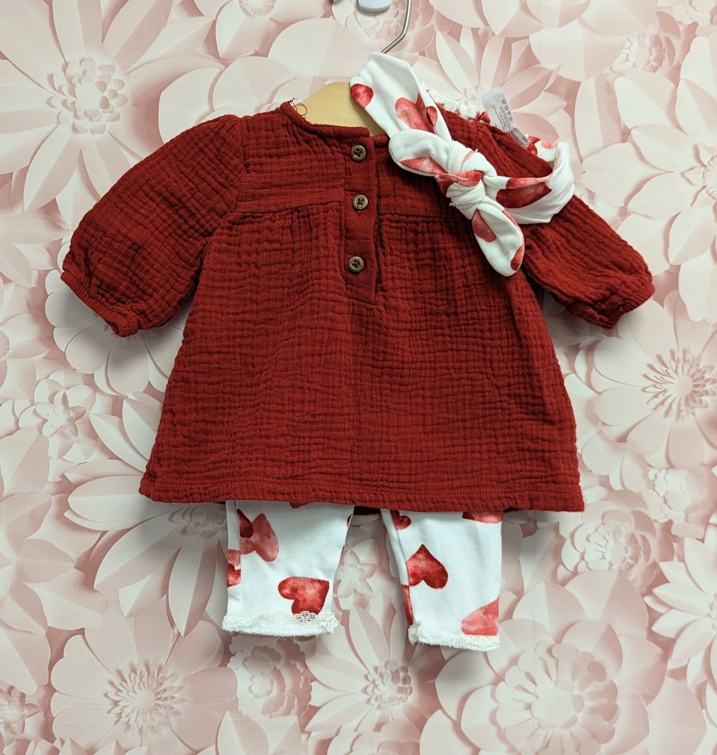 Organic Heart Outfit Size 0-3m