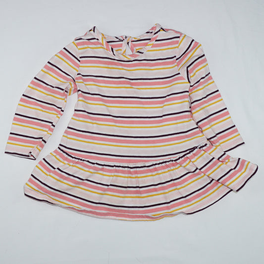 Striped Peplum Shirt Size 6-12m